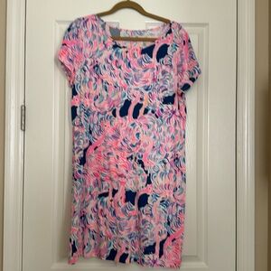Lilly Pulitzer flamingo print dress